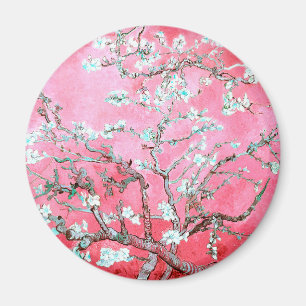 Aimant Van Gogh Almond Blossoms rose Bleu