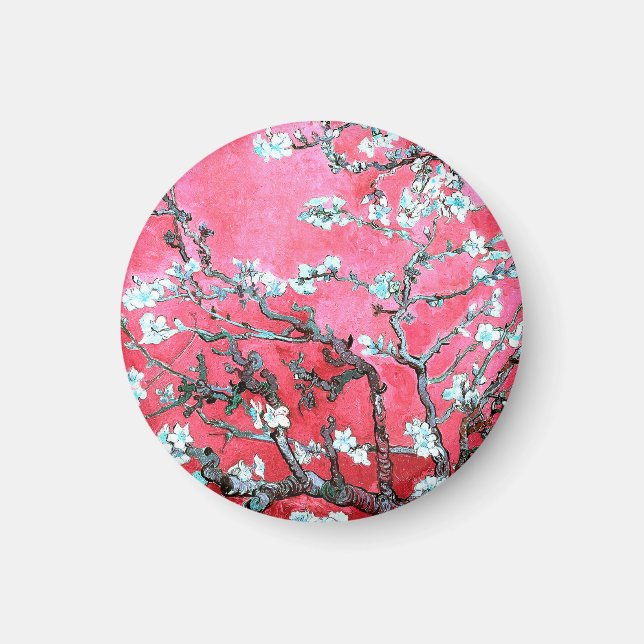 Aimant Van Gogh Almond Blossoms Rouge bleu (Devant)