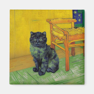 Aimant Van Gogh Black Cat