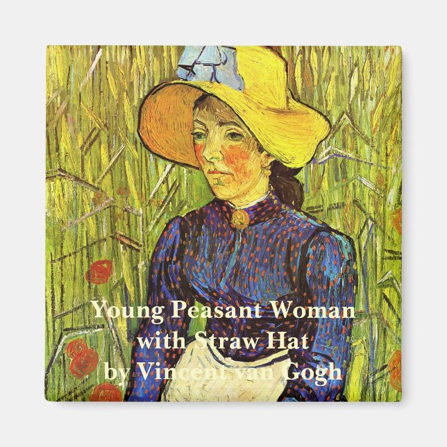 Aimant Van Gogh, Jeune paysanne avec Casquette de paille (Devant)