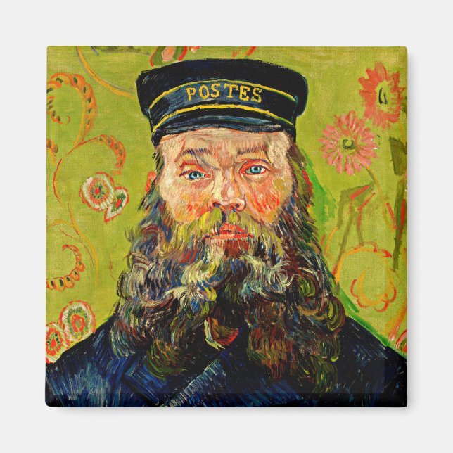 Aimant Van Gogh - Le facteur, célèbre peinture, (Devant)