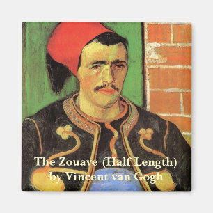 Aimant Van Gogh, Le Zouave, Art Impressionniste Vintage