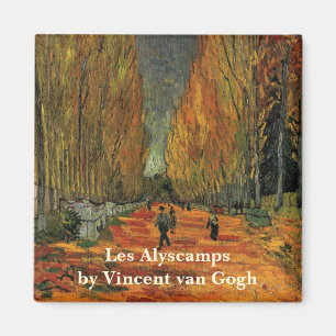 Aimant Van Gogh ; Les Alyscamps (Cimetière), Art Vintage