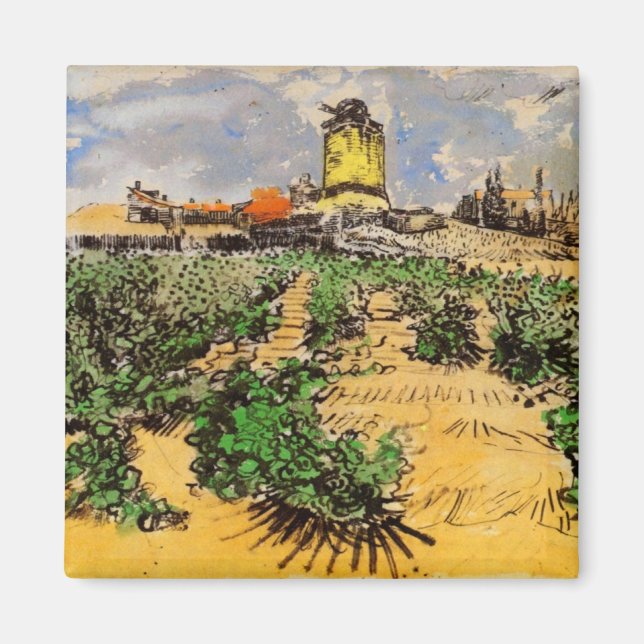 Aimant Van Gogh Mill d'Alphonse Daudet à Fontevielle (Devant)