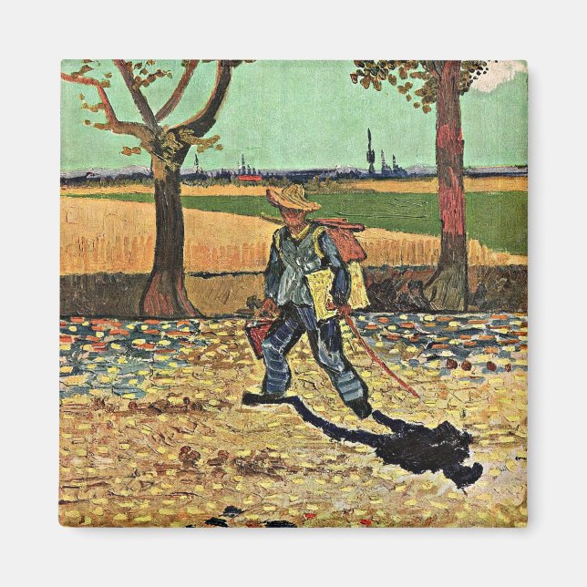Aimant Van Gogh : Selfportrait sur la route Tarascon (Devant)