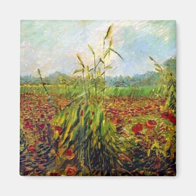 Aimant Van Gogh - Stalks de maïs vert (Devant)