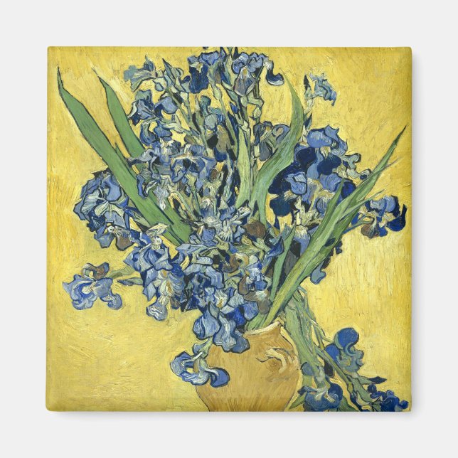 Aimant Van Gogh Still Life Vase, Irises (F678) Art (Devant)