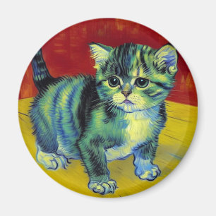 Aimant Van Gogh Tabby Cat