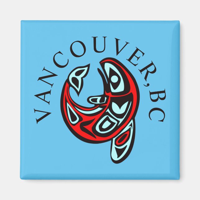 Aimant Vancouver Haida Orca Totem Tattoo Killer Whale (Devant)