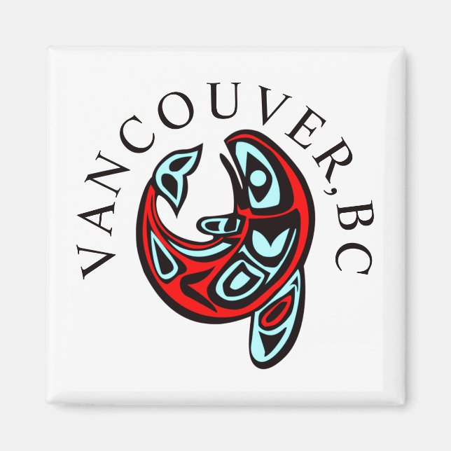 Aimant Vancouver Haida Orca Totem Tattoo Killer Whale (Devant)