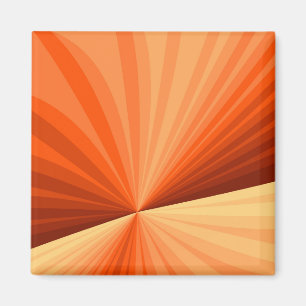Aimant Vanille rouge orange Abstraite moderne Fractale gr