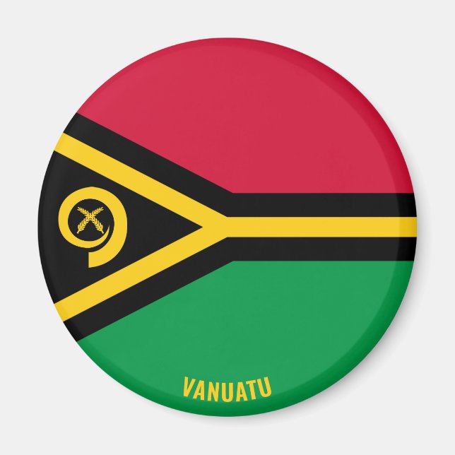 Aimant Vanuatu Drapeau charmant patriotique (Devant)
