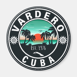 Aimant Varadero Cuba Island Retro Sunset Souvenirs 60s