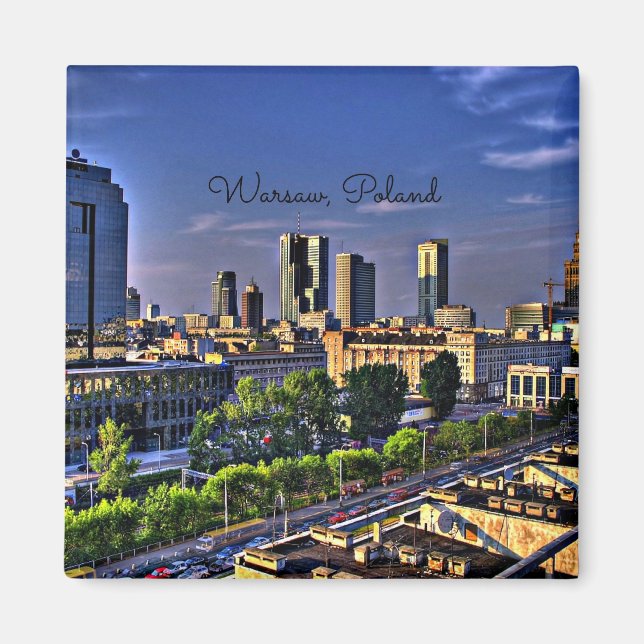 Aimant Varsovie, Pologne, paysage urbain (Devant)