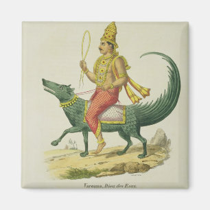 Aimant Varuna, Dieu des océans, gravé par Charles Eti