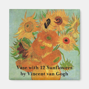 Aimant Vase avec douze tournesols de Vincent van Gogh
