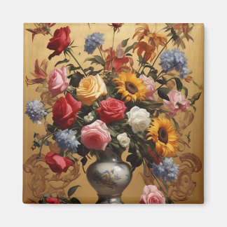 Aimant Vase de fleurs vintage