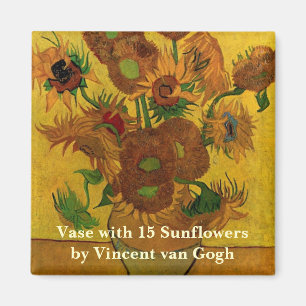 Aimant Vase Still Life avec 15 tournesols Vincent van Gog