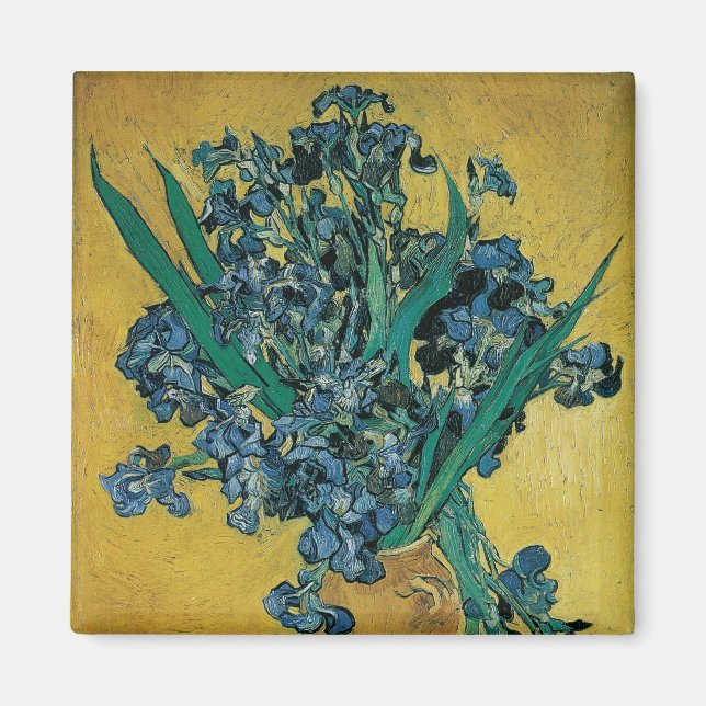 Aimant Vase Still Life avec Irises par Vincent van Gogh (Devant)