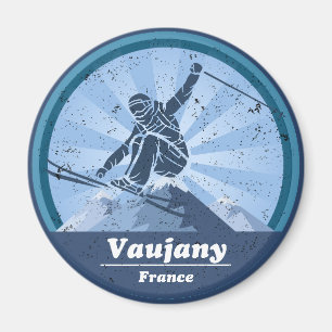 Aimant Vaujany Station de Ski - Skieur