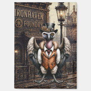 Aimant Vautour Steampunk dans une ville industrielle