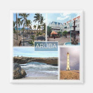 Aimant vAW003 ARUBA, Mosaic, America, Fridge