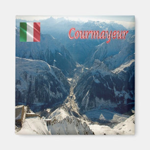 Aimant VDA030 COURMAYEUR, Vallée d'Aoste, Italie, Frigo