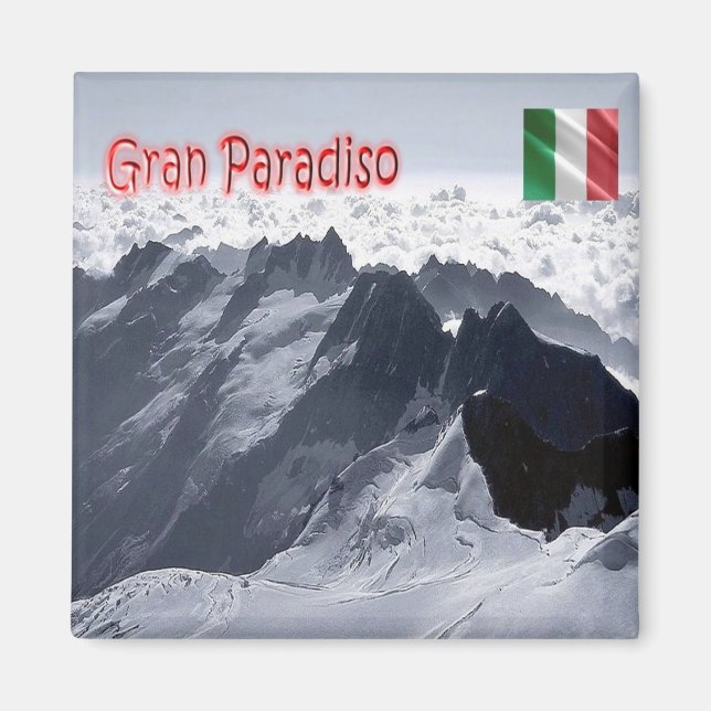 Aimant VDA035 GRAN PARADISO - les Pics - Italie - Frigo (Devant)