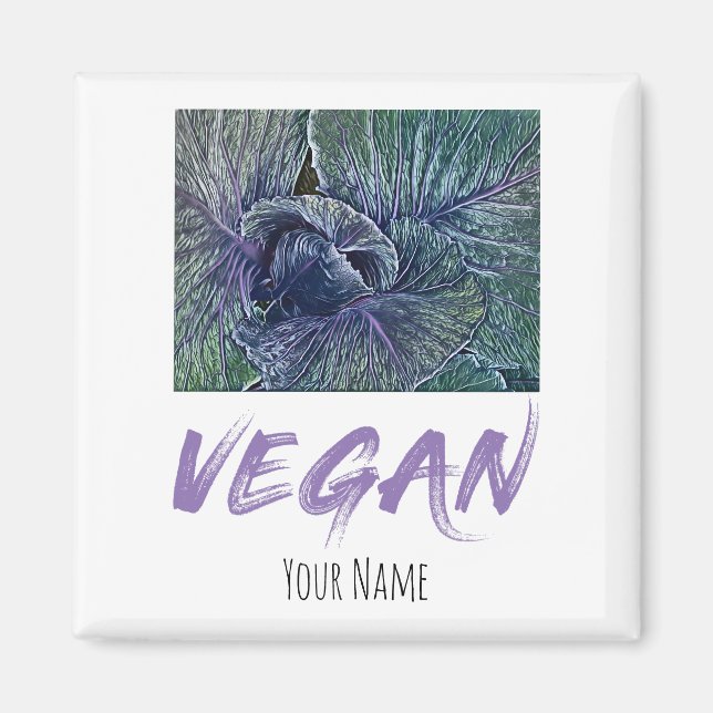 Aimant Vegan Red Cabbage (Devant)