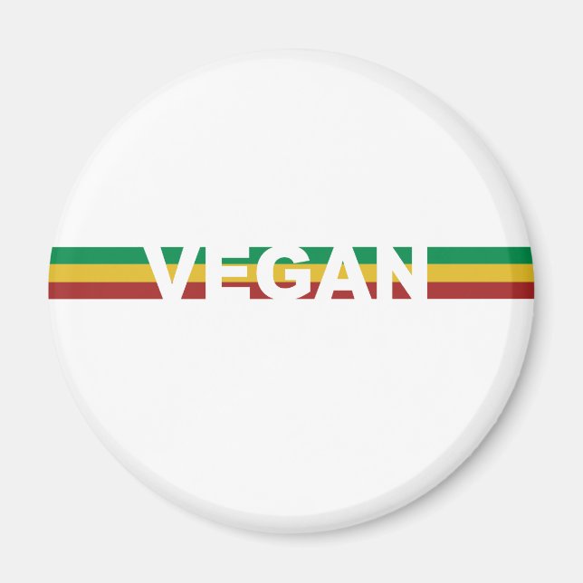 Aimant Végétal en Rasta Stripes (Devant)