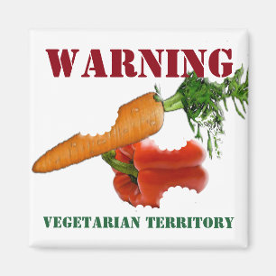 Aimant Végétarien amusant / Territoire végétal