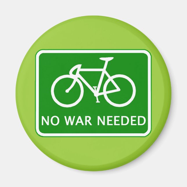 Aimant Vélo Aucun produit de guerre nécessaire (Devant)