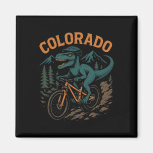 Aimant Vélo de montagne Colorado T-rex dinosaure drôle de