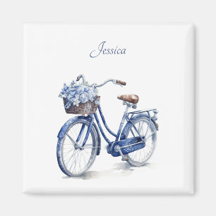 Aimant Vélo en Delft Blue personnalisable