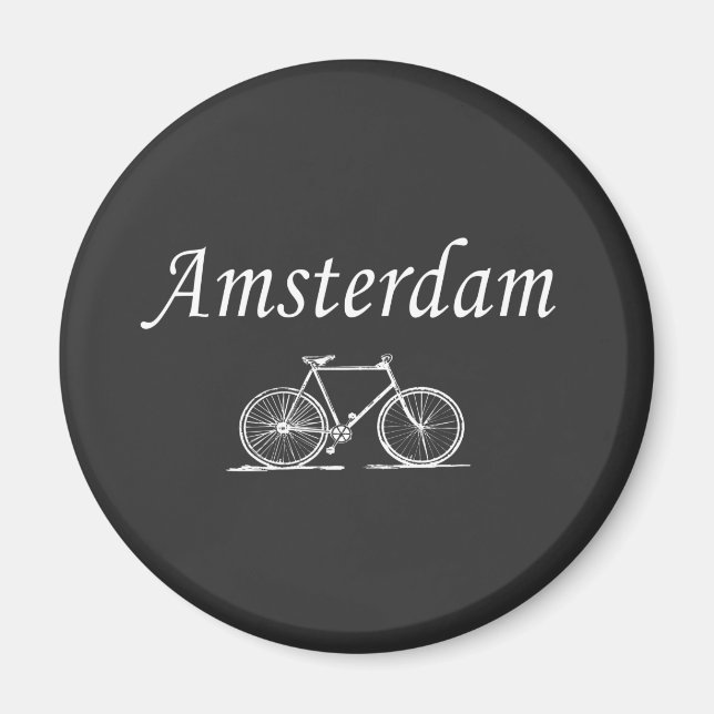Aimant Vélo rétro d'Amsterdam (Devant)