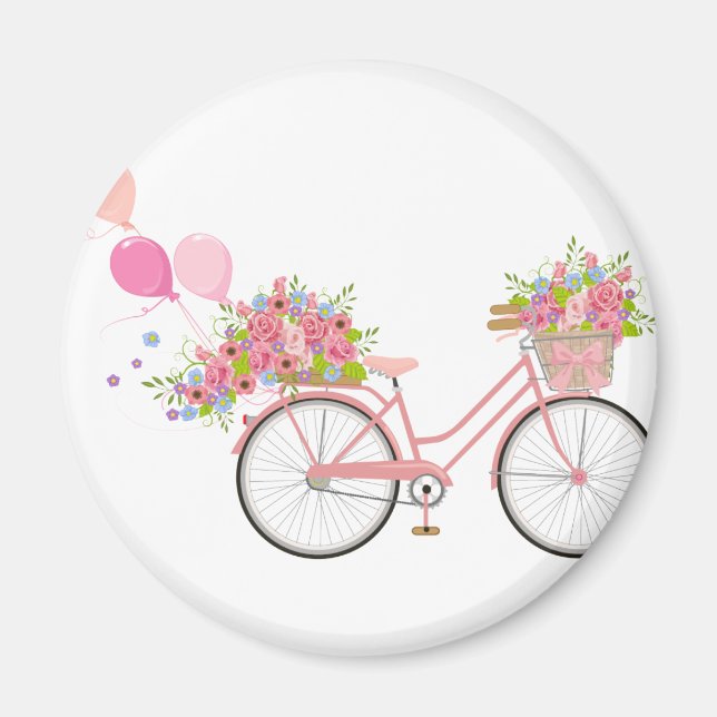 Aimant Vélo Whimsical Rose (Devant)