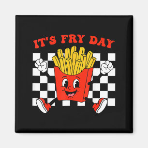 Aimant Vendredi de frites drôles snack frites fast-food