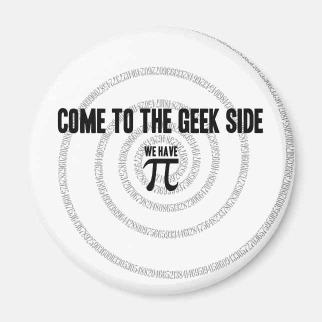 Aimant Venez au côté Geek pour Pi Decor (Devant)