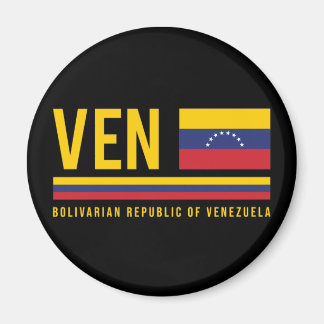 Aimant Venezuela Drapeau et code ISO Alpha 3 Design