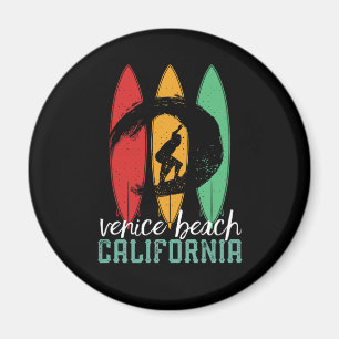 Aimant Venice Beach California Vintage Retro Surfing