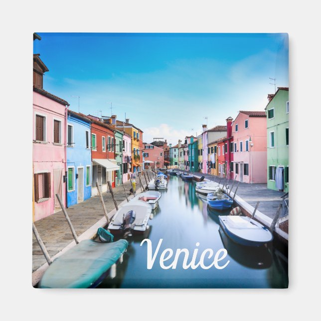 Aimant Venise Italie | Modèle texte et image (Devant)