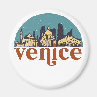 Venise Italie Rétro City Skyline Ville Art