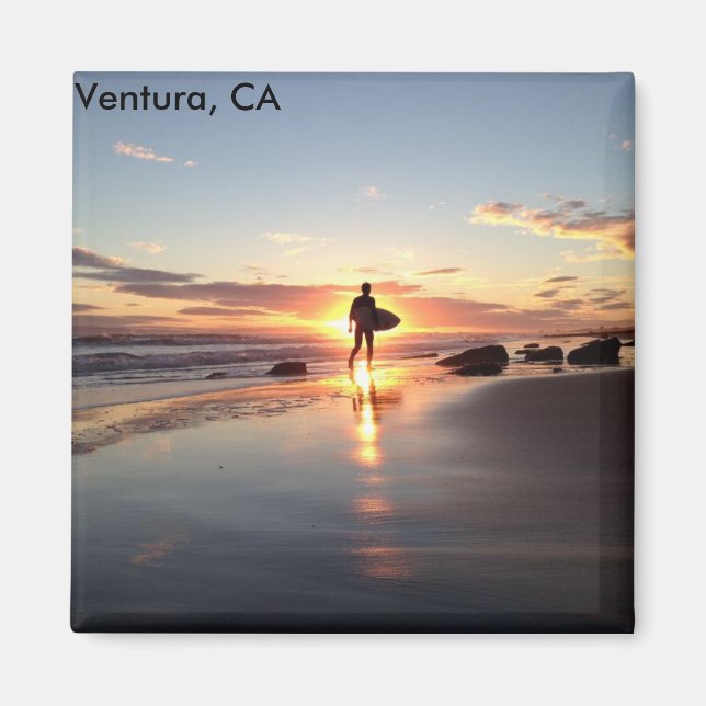 Aimant Ventura, CA Surfer's Paradise Sunstet (Devant)