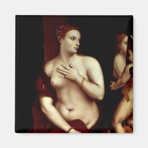 Aimant Vénus devant le miroir