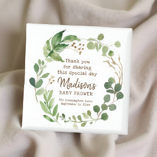 Aimant Verdure Aquarelle Baby shower Fête Favoriser