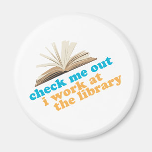 Aimant Vérifiez-moi que je travaille à la bibliothèque