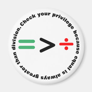 Aimant Vérifiez votre privilège   Égal à supérieur à