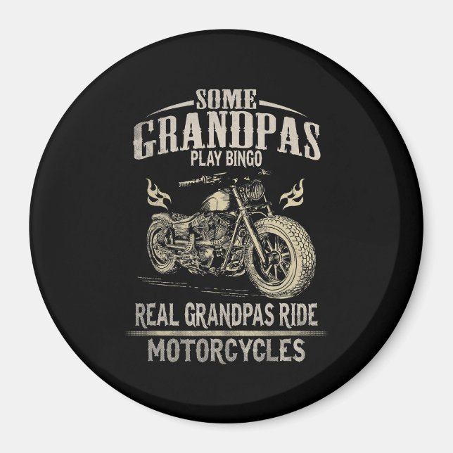Aimant Véritable Grandpas Ride Cadeau Moto Grandpas.pn (Devant)