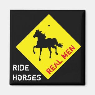 Aimant Véritables hommes à cheval et fête / RodeoMa