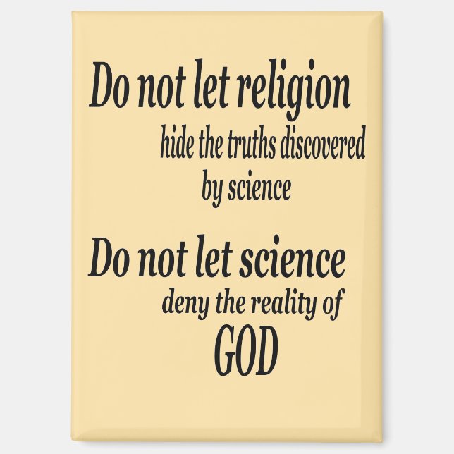 Aimant Vérité Science Dieu (Recto)